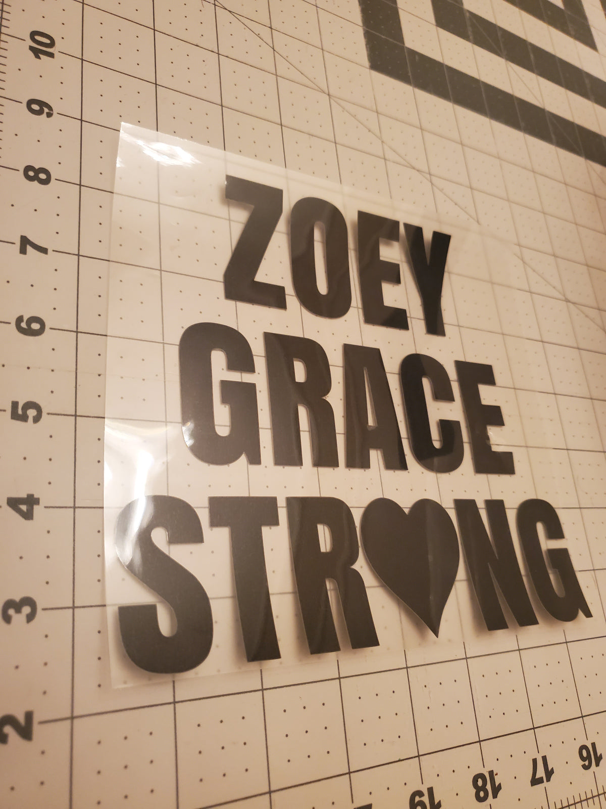 Zoey Grace Strong Heat Transfer — Zoey's Boweys